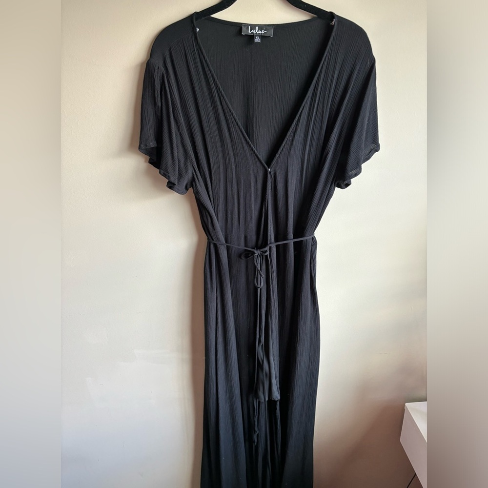 Lulus Black Wrap Dress - Size XL